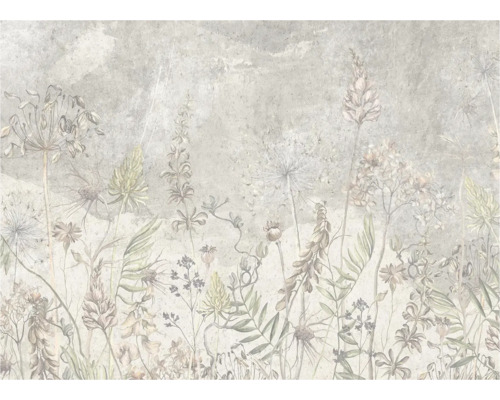 Behang met wilde bloemenpatroon voor een natuurlijk wanddesign