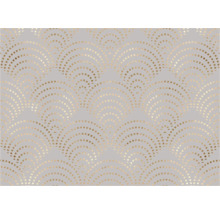 Behang met gouden halve cirkelpatroon