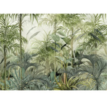 Behang met tropisch jungle-motief