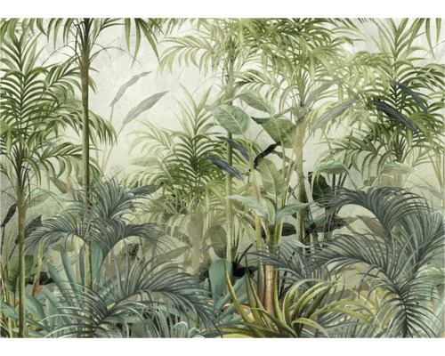 Behang met tropisch jungle-motief