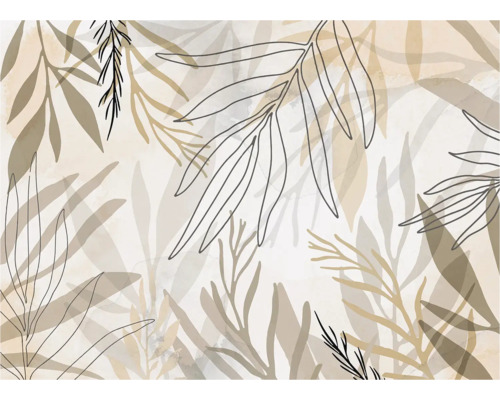 Illustratie met bloempatroon en bladeren