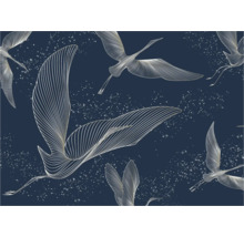 Behang met kraanvogelpatroon