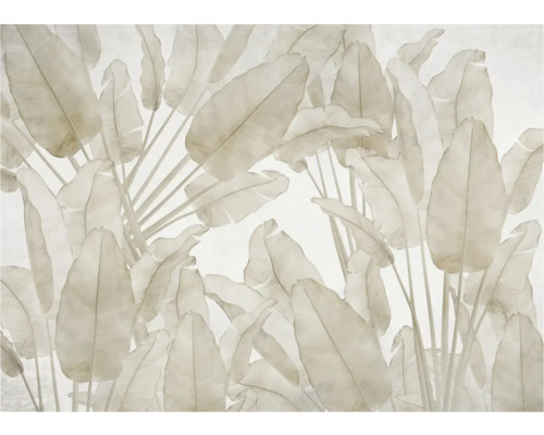 Behang met bladerenmotief