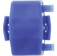 Blauwe kunststof klem