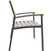 Tuinstoel met armleuningen en lattenstructuur