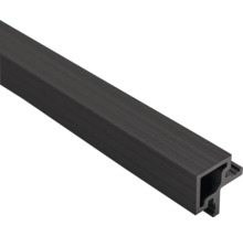 Terrasplank van kunststof in doorsnede