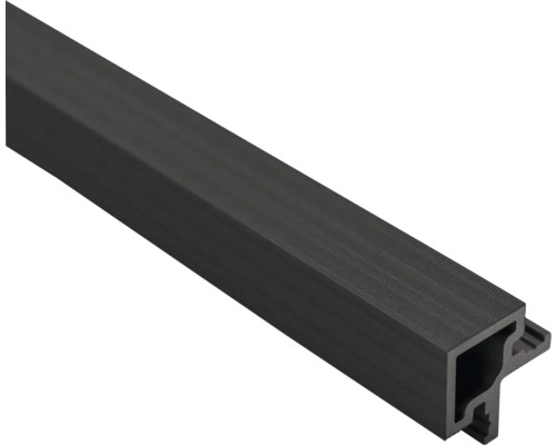 WPC Hoekprofiel antraciet 2700x36x36 mm Terrasplank van kunststof in doorsnede