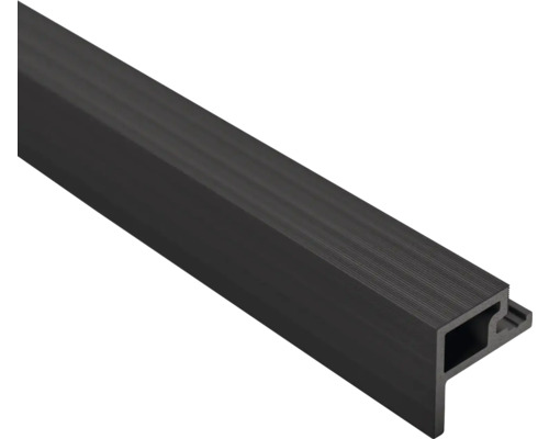 WPC Startprofiel antraciet 2700x49x36 mm Donkere plint van kunststof