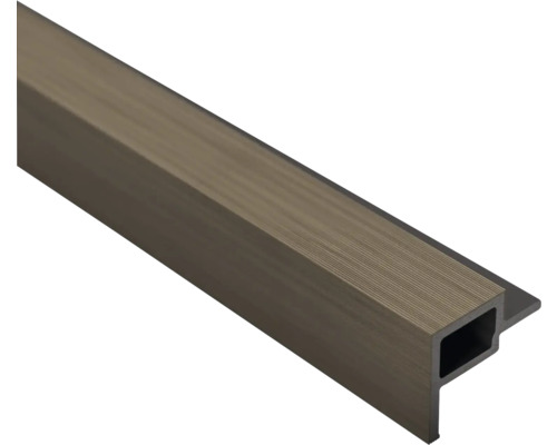 WPC Eindprofiel eik 2700x49x36 mm Vloerprofiel van metaal