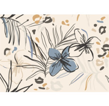 Decoratief patroon met bloemmotieven en abstracte vormen voor wanddecoratie