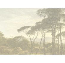 Behang met boomlandschapmotief