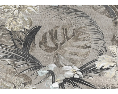 Decoratieve tegel met bloemen- en bladerpatroon