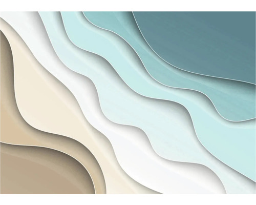 Abstracte weergave van strand en zee