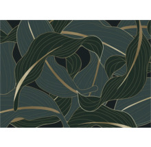 Behang met bladerdesign