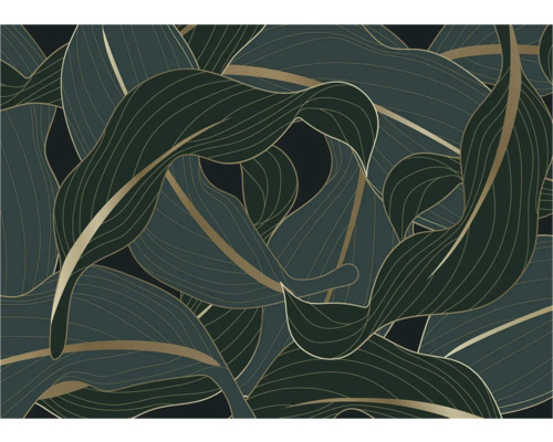 Behang met bladerdesign