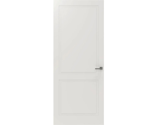 Witte binnendeur met twee panelen en handgreep