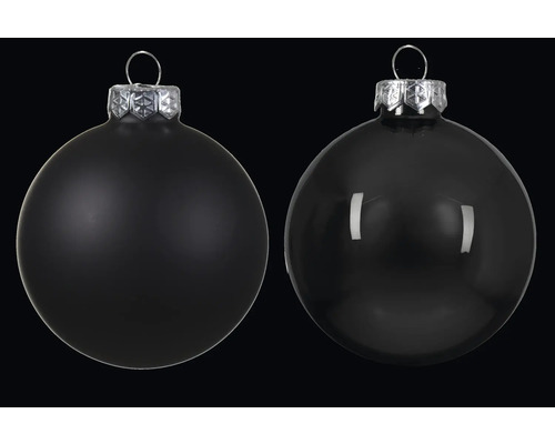 Twee glazen kerstballen met ophanging