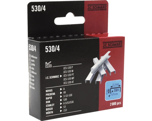 J.C. Schwarz nietjes type 530/4 in verpakking