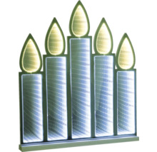 Decoratieve ledkaars met vijf vlammen