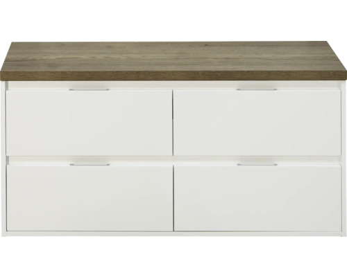 Kast met vier laden en houten blad