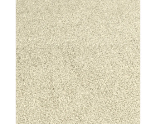 Close-up van een beige textielbehang met fijne structuur