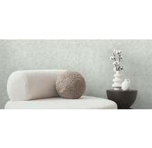 Licht interieur met stoel, decoratief kussen, vazen en katoentakken voor een stijlvolle woonsfeer