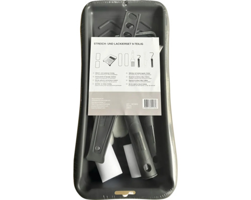 Negen delige verf en lakset in setdoos