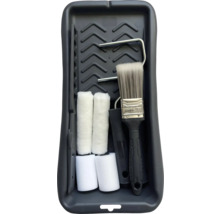 Verfrollerset met verfbak, verfrollerbeugel en kwast