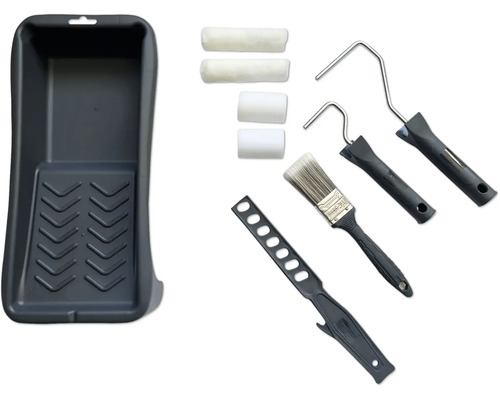 Schildersset 9-delig Verfset met verfbak, verfrollers, kwast en afstrijfrooster