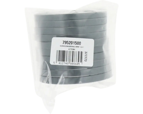 Verpakking met afstandringen, 6 mm