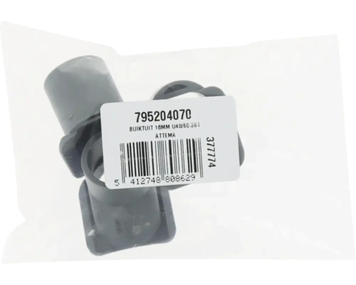 ATTEMA Buisinvoer voor inbouwdoos enkel 16 mm 5/8" grijs 3 stuks Atema buiksteun 16 mm U40/60 3ST