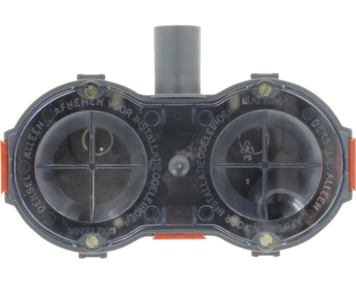 Dubbele verbindingsdoos voor elektrische installatie