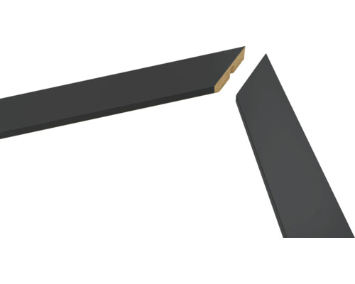 Twee zwarte fotolijsten met versteksnede