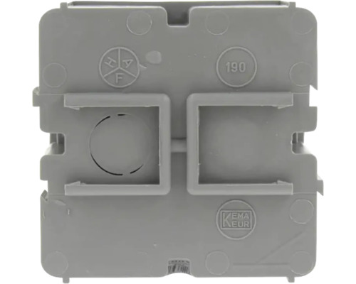 Kunststof behuizing met uitsparingen en markeringen