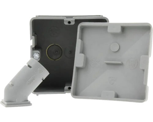 Opbouwdoos met deksel en buisinvoer