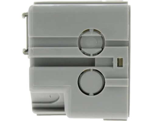 Grijs apparaatinzetstuk met twee uitsparingen voor elektrische installaties