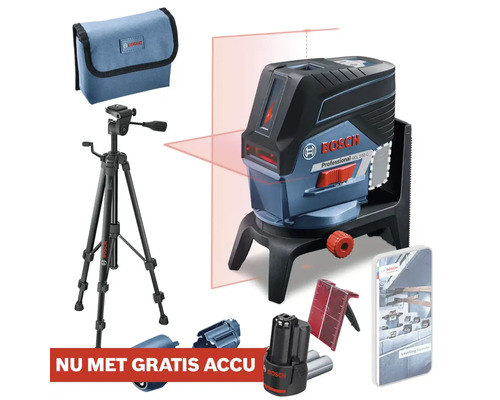 BOSCH Professional Combilaser GCL 2-50 C (incl. statief) **gratis accu** Bosch GCL 2-50 C Professional lijnlaser set met statief, tas en accu