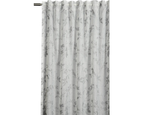 SEHLBACH Gordijn lichtdoorlatend bladeren grijs 140x245 cm Gordijn met bladerdessin
