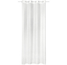 Wit gordijn met oogjesophanging