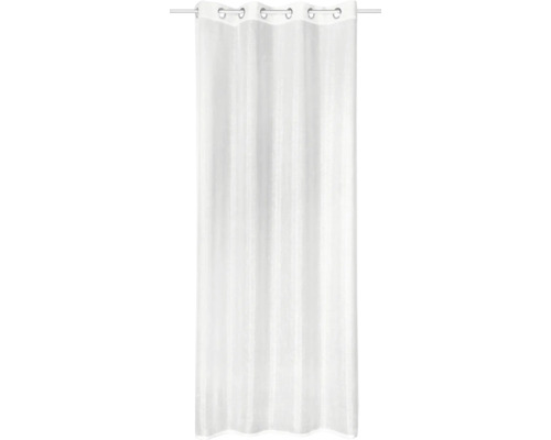 Wit gordijn met oogjesophanging