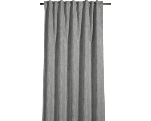 Grijze gordijn met plooiband