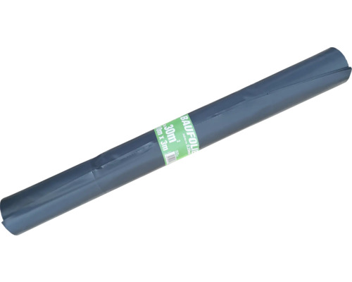 Grijze bouwfolie, 30 vierkante meter, circa 0,20 millimeter dik