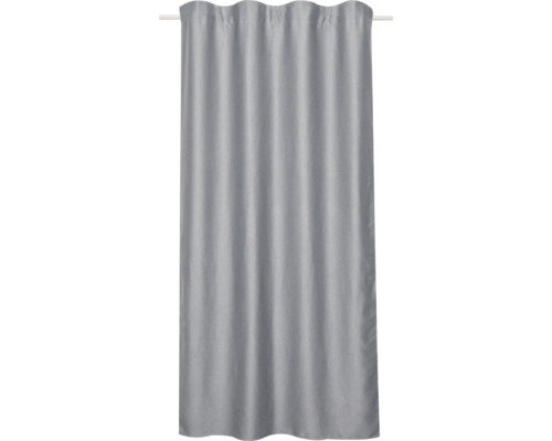 Grijs gordijn met plooiband