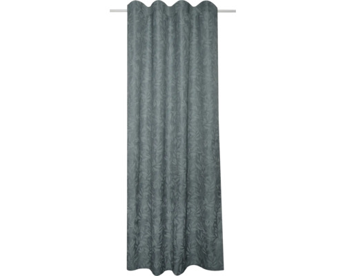 SEHLBACH Gordijn lichtdoorlatend Jacquard groen 135x245 cm Decoratieve sjaals met ogen en bladmotief