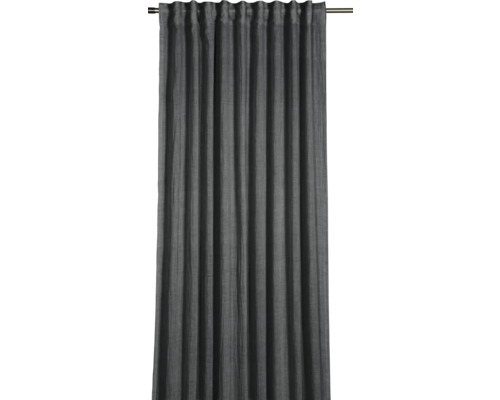 Grijs gordijn met rimpelband