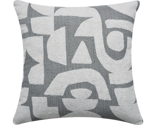 SEHLBACH Kussen grafisch grijs 45x45 cm Decoratief kussen met geometrisch patroon