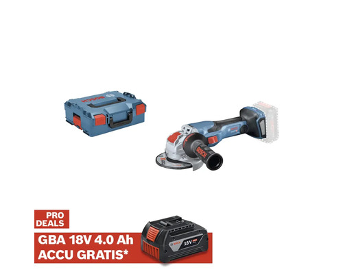 Bosch accu haakse slijper met transportkoffer en accu