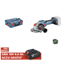 Bosch accuslijper met accu, oplader en accessoires in koffer