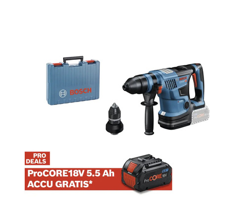 Bosch boorhamer met gereedschapskoffer en accu