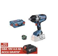 Bosch accuslagschroevendraaier met accessoires en Bosch logo